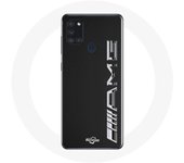 Coque Samsung Galaxy A21S Amg Logo Carbone Texture