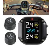 Sensores de presión de neumáticos para motocicletas TPMS Sistema de monitoreo de presión de neumáticos TMPS Sensor externo de neumáticos de 2 ruedas para motocicletas