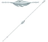 Les Trésors De Lily [Q6670] - Bracelet argent 'Navajos' blanc argenté (rhodié) - 20x6 mm blanco