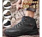 Moda invierno hombres con cordones zapatos deportivos al aire libre mantener calientes botas de montañismo 42 verde del ejército