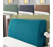 Funda elástica para cabecera de cama, a prueba de polvo, cuadrada, Jacquard, funda para cabecera de cama para dormitorio 120cm gris oscuro
