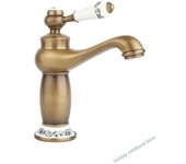 Grifo para lavabo de baño montado en cubierta, grifo mezclador monomando con control de una sola palanca, grifo para lavabo con hermoso diseño, cepillado, latón