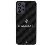 Coque maniacase pour Samsung Galaxy A53 4g maserati blanc fond carbonne