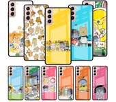 Funda de cristal para Samsung Galaxy S22, S20 FE, S21 Plus, S10 5G, S9, Note 20 Ultra, 10 Lite, carcasa de Kakao Friends Samsung S20 5G