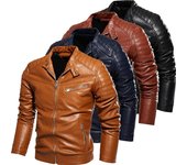 Chaqueta de cuero Bomber para hombre, chaqueta de motociclista de PU, chaqueta de béisbol de talla grande 6XL, chaqueta informal de moda masculina 3XL