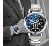 Relojes de cuarzo de negocios de primera marca para hombres, relojes de pulsera de moda para hombres, los mejores regalos, relojes para esposos, familiares y amigos negro