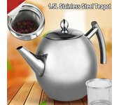 Nuevo Tetera de acero inoxidable de 1500ml, cafetera con colador para el hogar, Hotel,