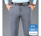 Pantalones de seda de hielo para hombre, pantalón informal, transpirable, ultrafino, de gama alta, elásticos, drapeados, de verano 29 azul oscuro