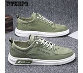Zapatos de lona para hombre, zapatos de tablero de verano, zapatos informales, zapatos blancos pequeños que combinan con todo, zapatos transpirables, modelos para hombre 39 verde