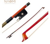 Arco de violín NAOMI VB0908-029 Classic Brazilwood 4/4, ligero, con crin de caballo de Mongolia y equilibrio adecuado marrón