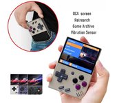 MINI PLUS-consola portátil Retro, sistema Linux, emulador de juegos clásico, pantalla IPS HD de 3,5 pulgadas, juegos V2 32GB blanco