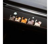 Nueva pegatina de dibujos animados de gatos para coche, divertida pegatina impermeable con diseño de animales, decoración para carrocería de coche, ventana del hogar, calcomanías creativas decorativas