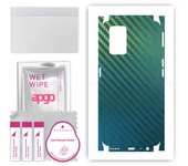 apgo Protective Skin Sticker for the back+sides compatible with Realme GT 5G, Full Wrap Film, Foil, Vinyl - Pattern Carbon Chameleon CAKA1