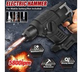 Martillo rotativo inalámbrico sin escobillas, recargable, 10000bpm, 21V, taladro eléctrico de impacto para batería Makita de 21V negro