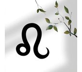 Arte de pared de metal con el símbolo del horóscopo Leo: Elegante detalle decorativo para cocina y baño, elegante colgante de pared para una decoración única del hogar gris claro