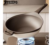 Sartén de arcilla Natural antiadherente, sartén de dos colores sin humo para el hogar, cocina de inducción, cocina de Gas aplicable blanco