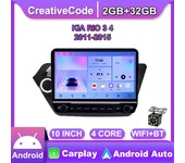 Radio de Coche Android Para KIA RIO 3 4 2011-2015 Con Perilla de Botón 10 Pulgadas Reproductor Multimedia Navegación GPS Carplay 2+32GB