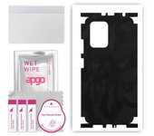 apgo Protective Skin Sticker for the back+sides compatible with Xiaomi Redmi K50i 5G, Full Wrap Film, Foil, Vinyl - Pattern Black Camo