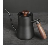 Cafetera manual de 550 ml con tapa, cuello de cisne de goteo, tetera de boca larga, cafetera multifuncional, accesorios de café blanco