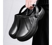 Zapatillas de cocina para Hotel para hombre y mujer, zuecos antideslizantes, impermeables, a prueba de aceite, zapatos de trabajo para jardín, zapatos para Chef resistentes a enfermería 35