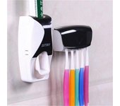 Dispensador automático de pasta de dientes para perezosos, soporte para 5 cepillos de dientes, exprimidor, estante de baño, accesorios naranja
