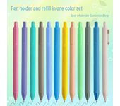 Bolígrafo de recarga de tinta plana Macaron Morandi: diseño sencillo, fresco y neutro para personalizar tu logotipo. 0.5mm Colored Refill
