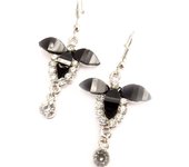 Les Trésors De Lily [C4837] - Boucles 'Princesa' Noir Blanc negro