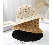 Sombrero de cubo clásico y sencillo para exteriores, primavera y verano 2025, nuevo, sombrero de lavabo, sombrero de lavabo, sombrero de sol hueco y transpirable, sombrero de cubo, sombrero de playa M（56-58cm） negro