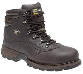 Grafters - Botas de piel encerada con puntera tipo excursionista de seguridad para hombre 9 UK negro