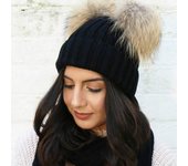 Nueva gorra de bola con pompones, sombreros de invierno de mujer, gorro tejido para niña, gorros tejidos, gorro grueso y cálido para niñas, Gorro con pompón caqui