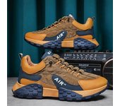 Zapatos cómodos de cuero para hombre, zapatillas de diseñador, tenis de moda para hombre, zapatillas de skate de marca de lujo, zapatos casuales vulcanizados para hombre 2024 39 beige