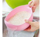 Filtro para lavar arroz, colador, cesta, colador, tamiz, cuenco para frutas y verduras, escurridor, herramientas de limpieza, kit de cocina para el hogar, utensilios de cocina verde