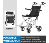 Silla de ruedas plegable para personas mayores, patinete portátil, pequeño, sencillo, ligero, avión de viaje disponible