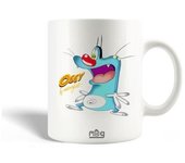 Mug en Céramique - Oggy et les Cafards - 30 cl - Compatible lave-vaisselle - Rond - Blanc