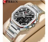 Nuevo reloj de hombre, reloj de pulsera de negocios, resistente al agua, luminoso, de lujo, cronógrafo, reloj de cuarzo para hombre, regalo oro