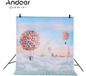 Andoer 1,5 * 2 m Fondo de fotografía Telón de fondo Regalo de Navidad Patrón de estrella para niños Niños Bebé 10190 1.5 x 2m