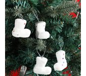 12 Uds decoraciones para árboles de Navidad calcetines lindos mini caja de regalo bola de Navidad adorno colgante diseño de escena de fiesta colgante de árbol de Navidad Feliz Navidad 10g
