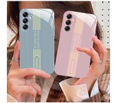 Estuche anticaída de metal de lujo con diseño texturizado para Samsung A72/A32/A30/A14/A73. Samsung A72 4G