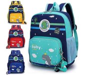 Bonita mochila de dinosaurio de dibujos animados para niños, mochila escolar para jardín de infantes, mochila impermeable para niños pequeños en edad preescolar. verde