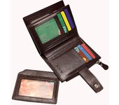 Las carteras del monedero de la moda para los hombres con el dinero pequeño del tenedor de la chequera monederos nuevo diseño marrón