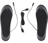 Plantillas calentadas para hombres y mujeres, plantillas calentadas recargables por USB para invierno, plantillas calentadas ligeras y libres de cortar, plantillas cálidas eléctricas negro