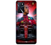Coque Maniacase pour Oppo A16s Lewis Hamilton Ferrari officiel