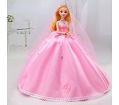 Mini muñeca articulada movible de 30CM para niñas, juguete 3D con ojos grandes, trajes completos de princesa, colección de vestidos de novia, regalo para niños