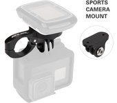 Soporte para ordenador de manillar TT de bicicleta de 22,2mm con 4 adaptadores para Garmin para Bryton para Cateye para cámara deportiva negro