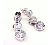 Les Trésors De Lily [F6245] - Boucles Argent 'Love Love' Blanc blanco