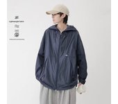 Chaqueta deportiva ligera de verano para hombre: Protección solar para exteriores moderna, informal y combinable. Medium rojo
