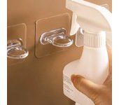 10 ganchos redondos multifuncionales para montar en la pared, sin perforaciones, sin costuras, para almacenamiento en cocina, baño, percha de anillo 10pcs