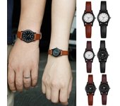 Reloj de mano unisex con diseño de negocios y moda para amantes, reloj de cuero One Size