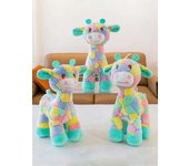 1 pieza de juguete de peluche con diseño de ciervo de dibujos animados coloridos para mascotas, juguete para masticar duradero para perros, suministro interactivo