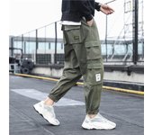 Pantalones cargo con bolsillos laterales para hombre, pantalones harén de hip hop, pantalones deportivos casuales para hombre, pantalones de calle de moda, pantalones de talla grande 5XL 5XL negro